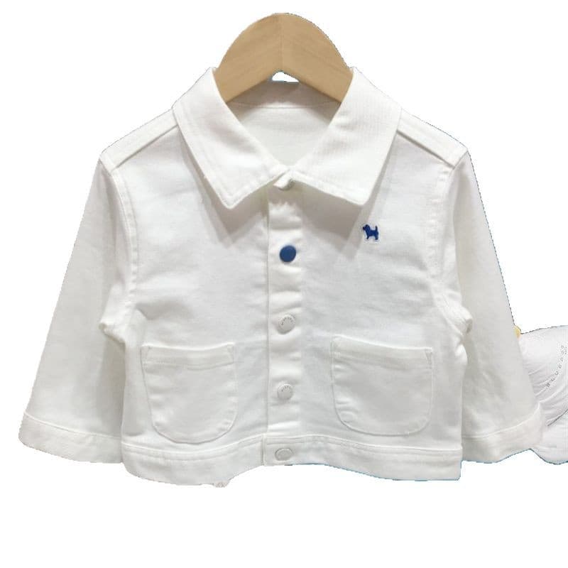白コーデ 子供用デニムジャケット