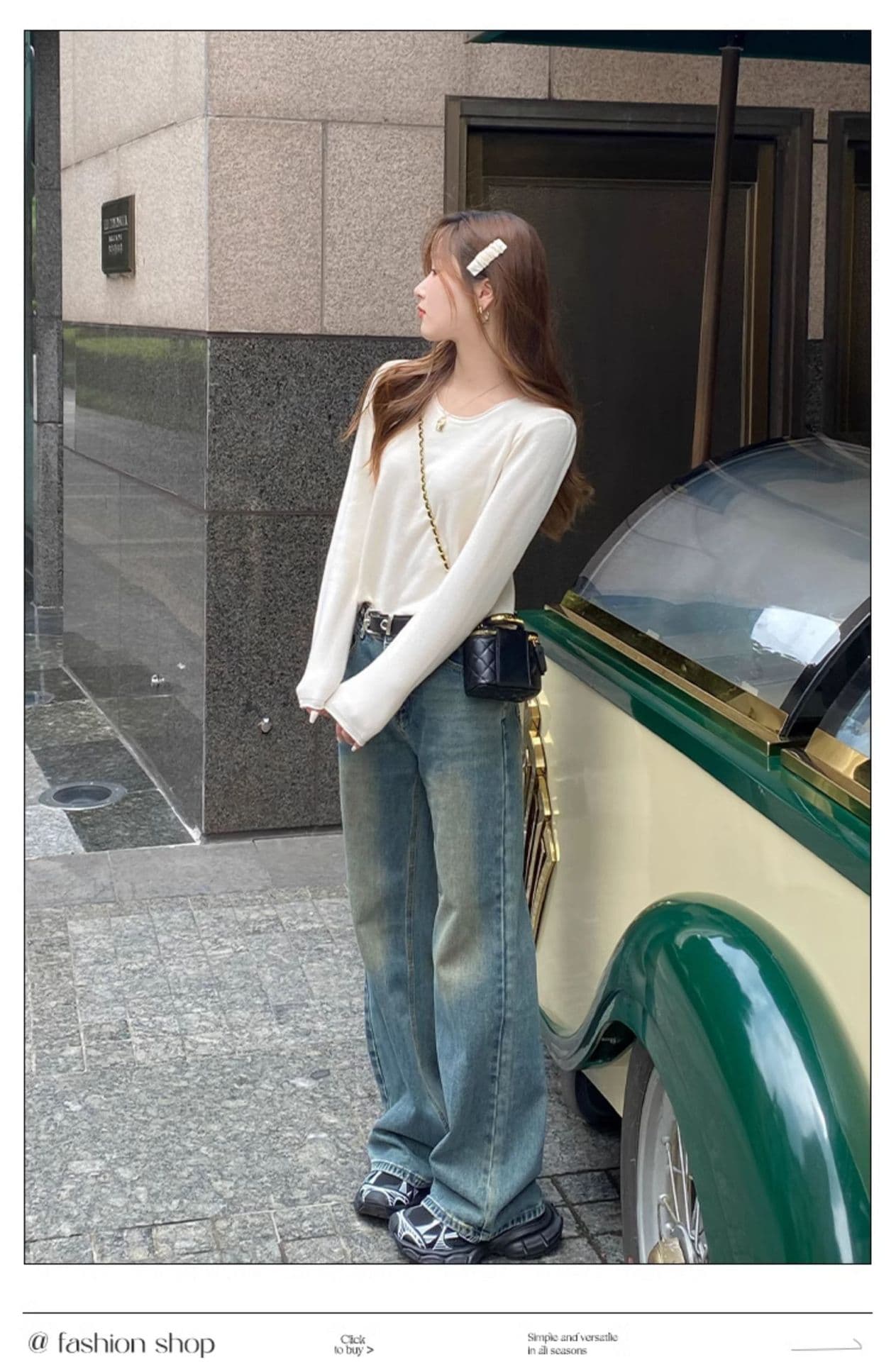 白コーデ ふんわり柔らか優しさニット